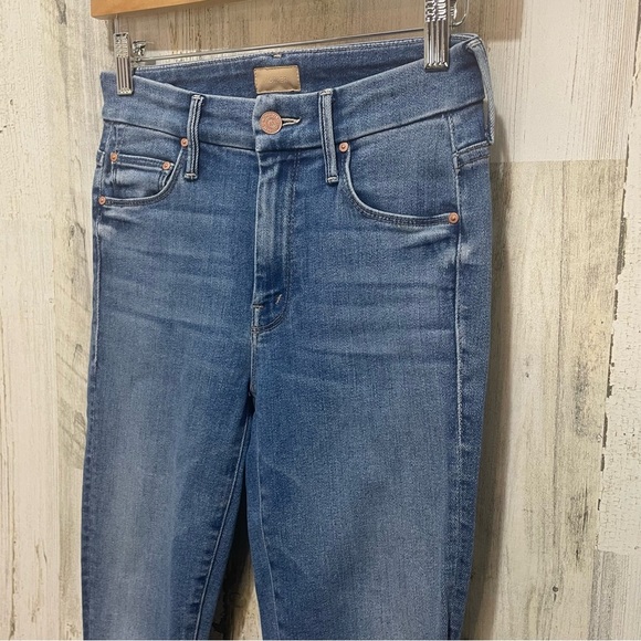 Mother The Looker Crop Skinny Jeans- Hey Sun Medium Wash size 24 - Picture 2 of 7